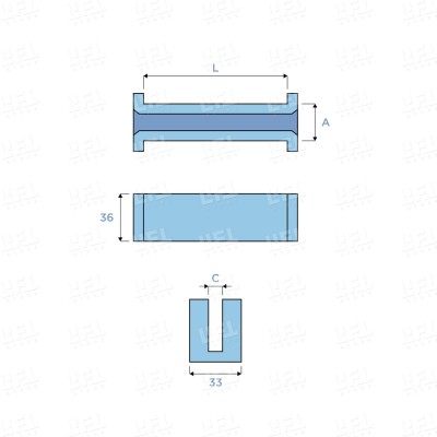 PATTINO STANDARD L.100 C.6,5 MM - IN POLIUTERANO