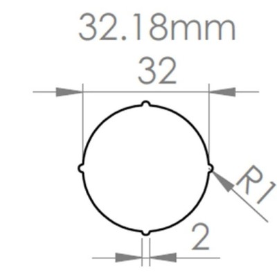 PULSANTE ROMA ILLUMINAZIONE BLU  -2 - DIAMETRO 32 MM