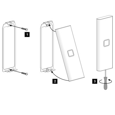 PULSANTIERA LUNA DMG - L.90 X H.225 - 1F + DB2 D.32 MM (CON INTAGLIO DISPLAY DB2)