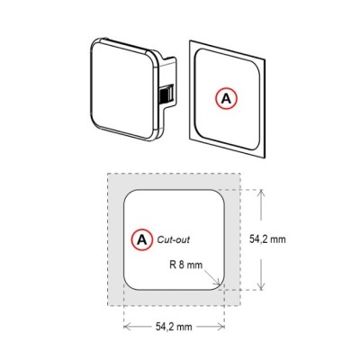 LAMPADA D'EMERGENZA MOD. DB1 - SCASSO 54 X 54 DMG CON ALIMENTATORE