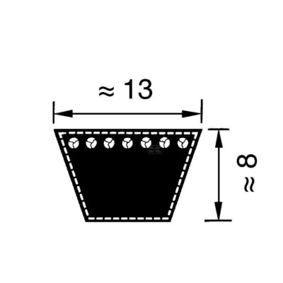 CINGHIA TRAPEZOIDALE CONTI-V - A44 - L. INT.1120 X 13