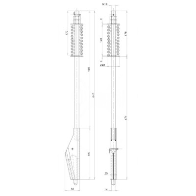 CAPOFUNE DISASSATO CK2M D.9-11MM L-F 450MM+MOLLA